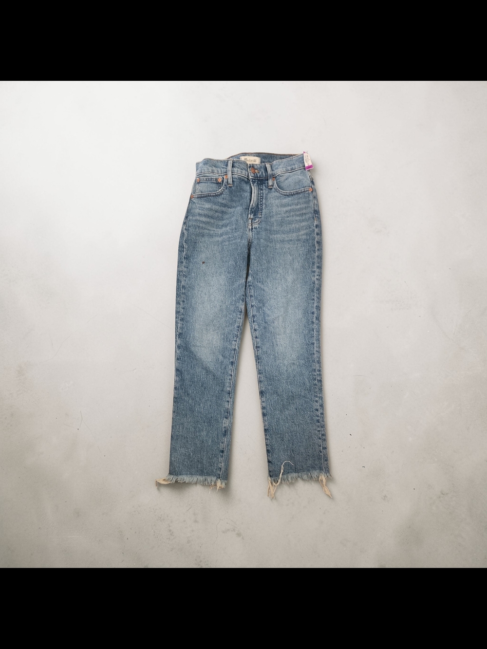 High-Rise Straight Leg Blue Women's Jeans